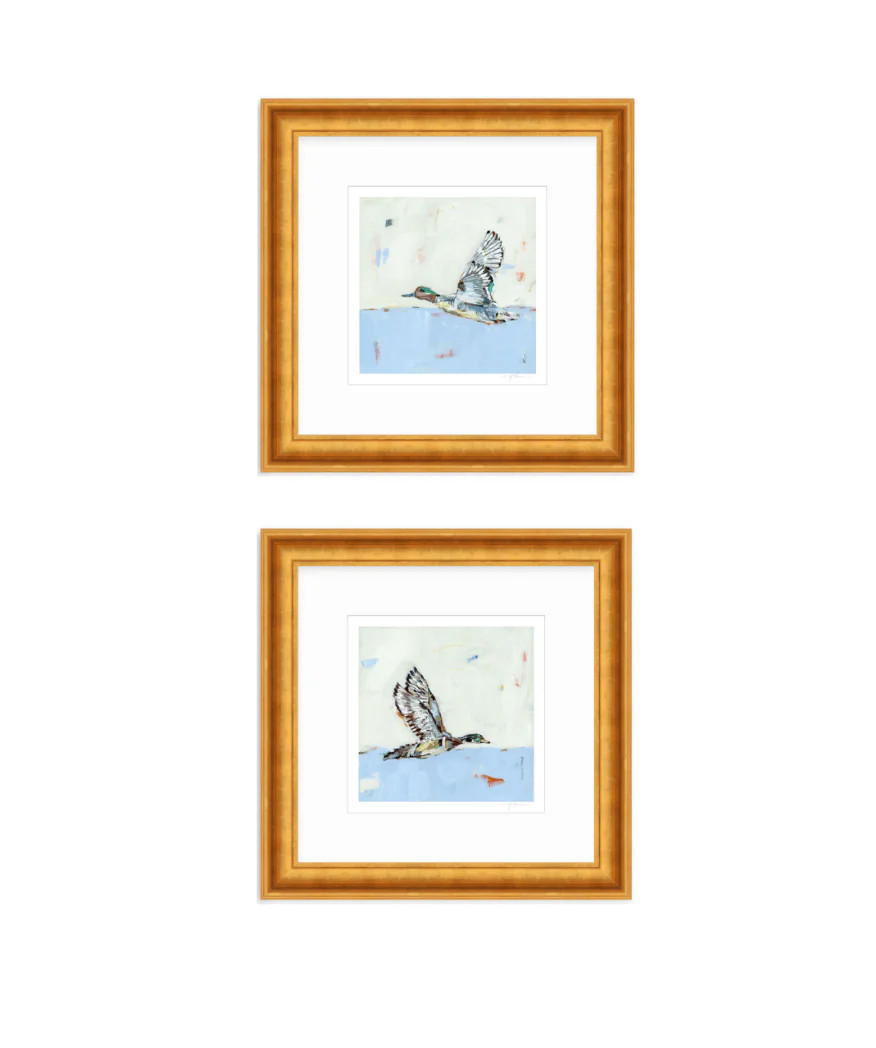 Waterfowl in baby blues (set of 2) | Chelsea McShane Art