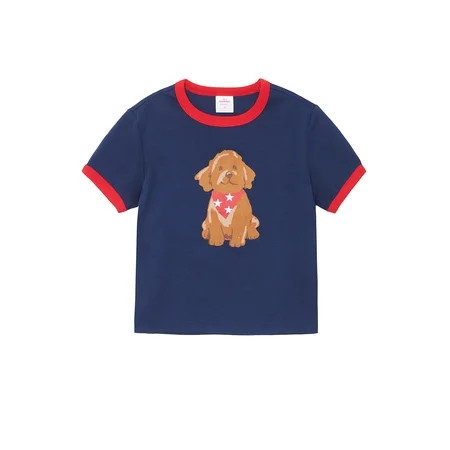 Way to Celebrate Toddler Patriotic Americana Americana Short Sleeve Tee, Sizes 12M-5T | Walmart (US)