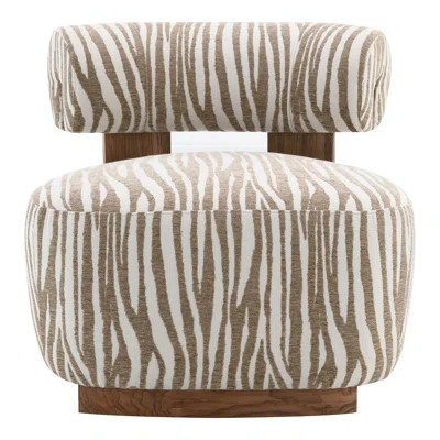 Tilton Chenille Accent Chair In Zebra-Stripe Fabric | Wayfair North America
