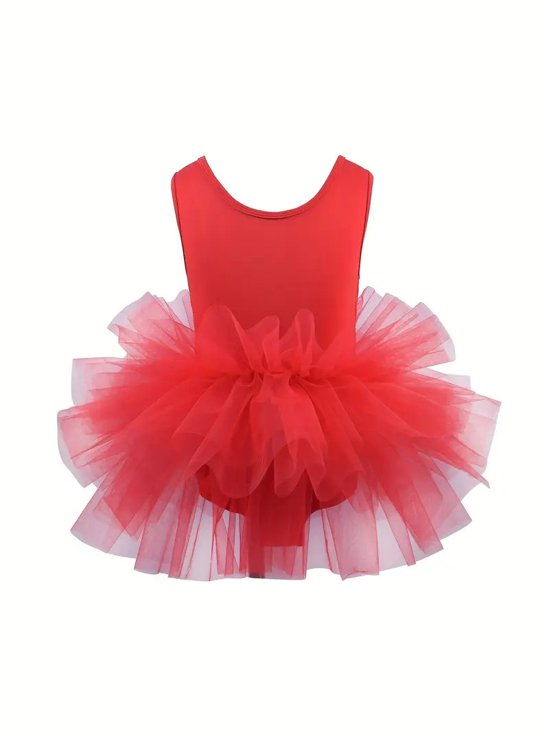 Girls Ballet Dress For Kids, Sleeveless Fluffy Tulle Tutu With Stretchy Bodysuit, Mesh Leotard Sk... | Temu Affiliate Program