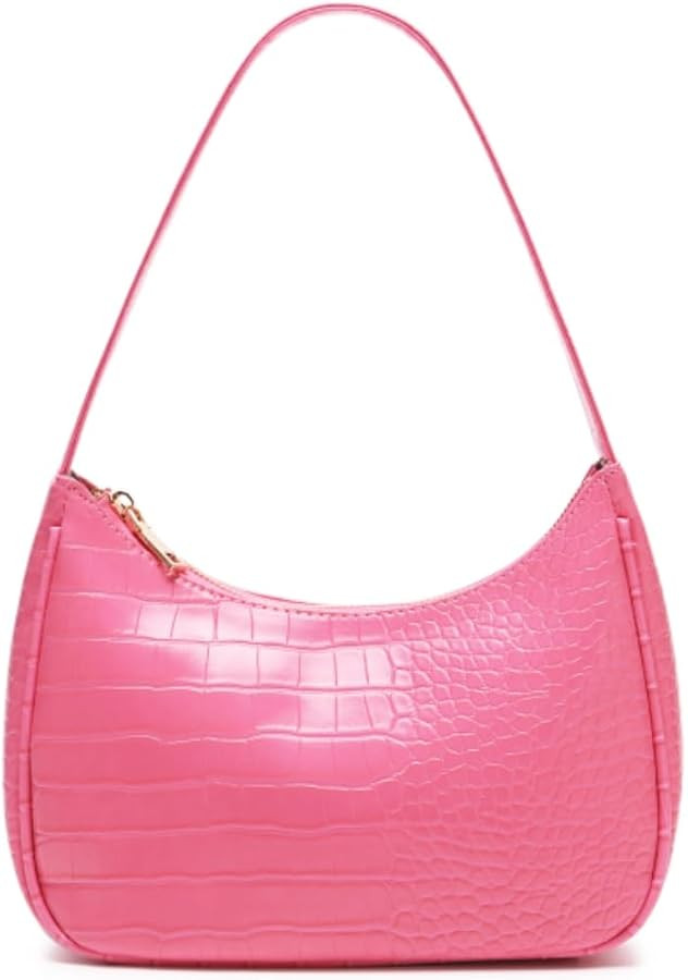 Shoulder Bags for Women, Cute Hobo Tote Handbag Mini Clutch Purse with Zipper Closure | Amazon (US)