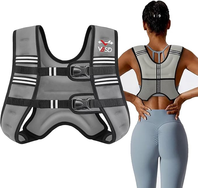 VBSD Weighted Vest Woman 6lb/8lb/12lb/16lb/20lb/25lb/30lb Weight Vest for Women Men Body Weight V... | Amazon (US)