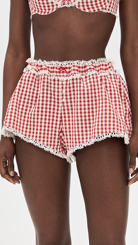 For Love & Lemons Scotch Bonnet Gingham Shorts | Shopbop | Shopbop