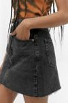 BDG Austin Notched Black Denim Mini Skirt | Urban Outfitters (US and RoW)
