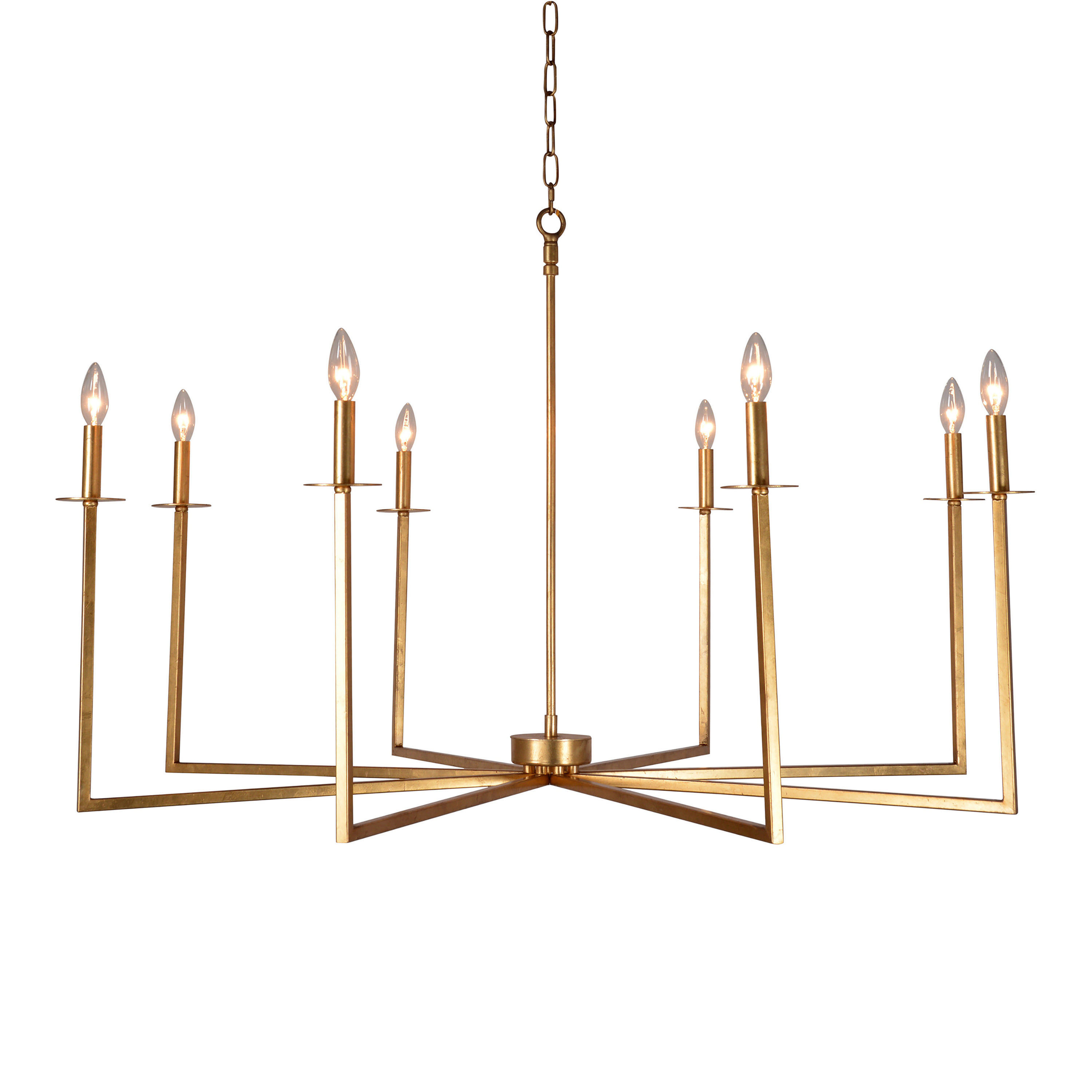 Golstoy Brushed Antique Brass 8 Light Chandelier | World Market