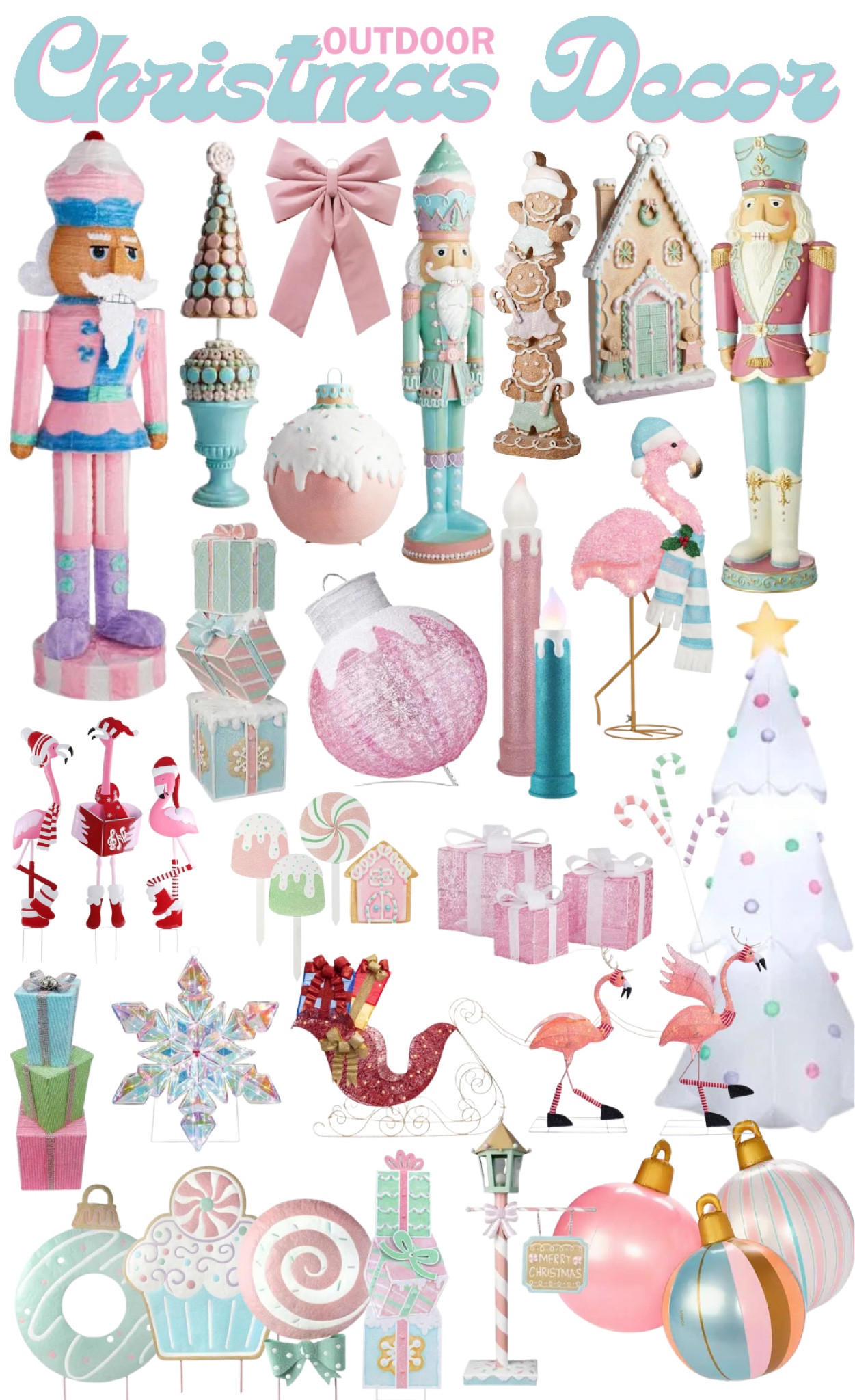 Pink outdoor Christmas decor  

#LTKSeasonal #LTKHome #LTKHoliday