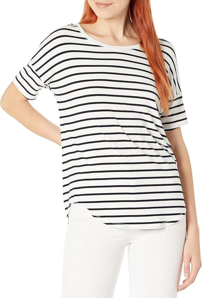 Daily Ritual Women's Jersey Relaxed-Fit Short-Sleeve Drop-Shoulder Scoopneck T-Shirt | Amazon (US)