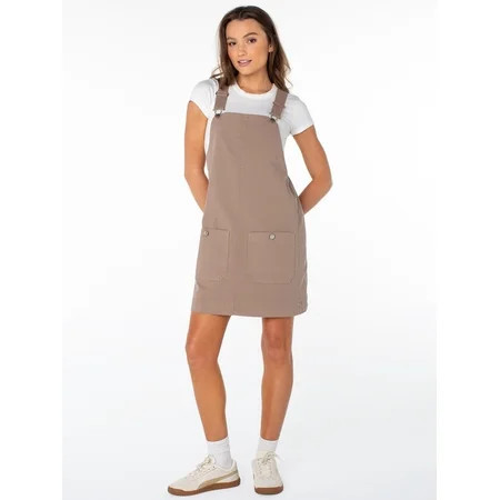 Celebrity Pink Women s and Women s Plus Patch Pocket Pinafore Dress Sizes XS-4X | Walmart (US)