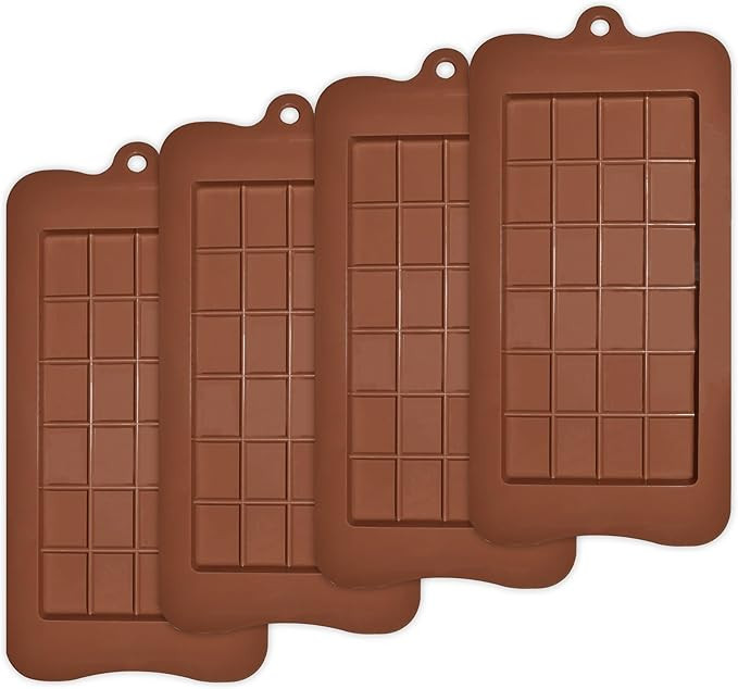 homEdge Break-Apart Chocolate Molds, Set of 4 Packs Food Grade Non-Stick Silicone Protein and Ene... | Amazon (US)