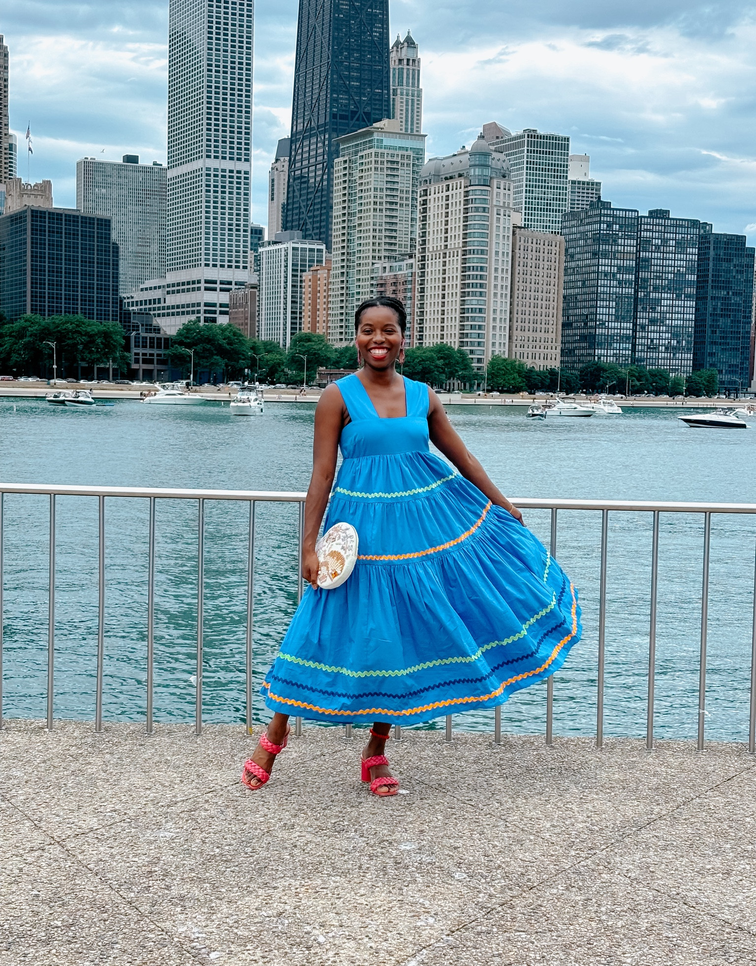 What I wore for my birthday picnic on the lake! Blue dress is a xs in regular size (sizes run bigger on me from this brand) & seashell 🐚 accessories and pops of pink! 

#LTKStyleTip