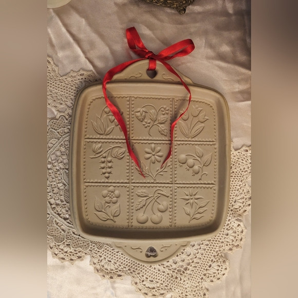 Vintage 1988 Brown Bag Cookie Art Clay Shortbread Mold Flowers Fruit Hill Design | Poshmark