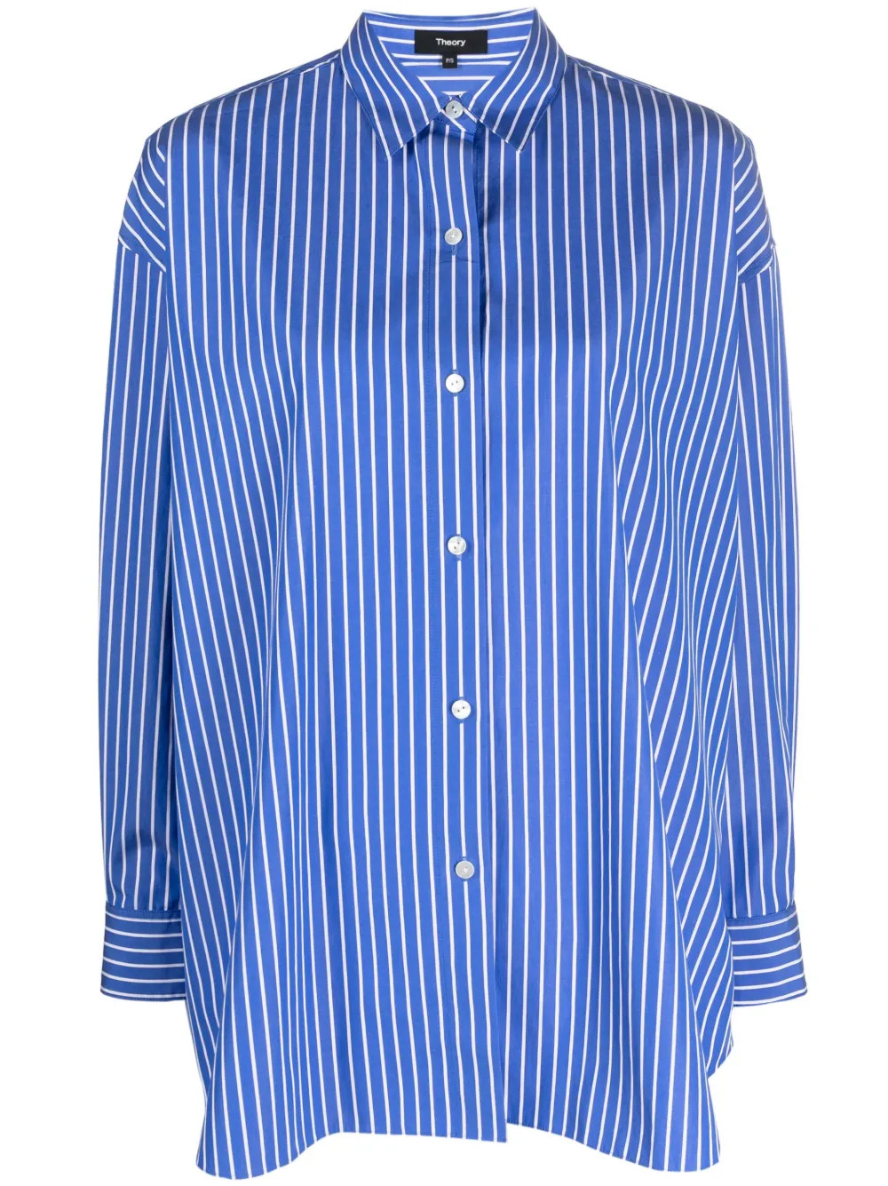 striped button-up cotton shirt | Farfetch Global