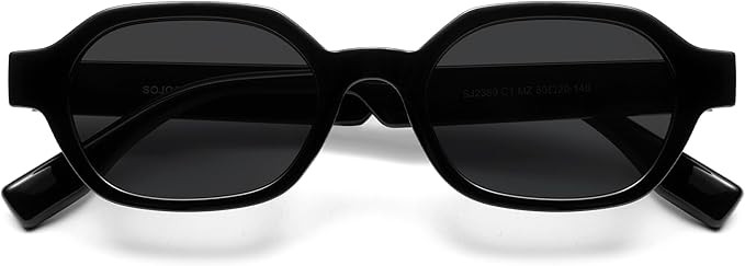 SOJOS Retro Polarized Hexagon Sunglasses for Women Men, UV400 Trendy Rectangle 70s 80s 90s Shades... | Amazon (US)