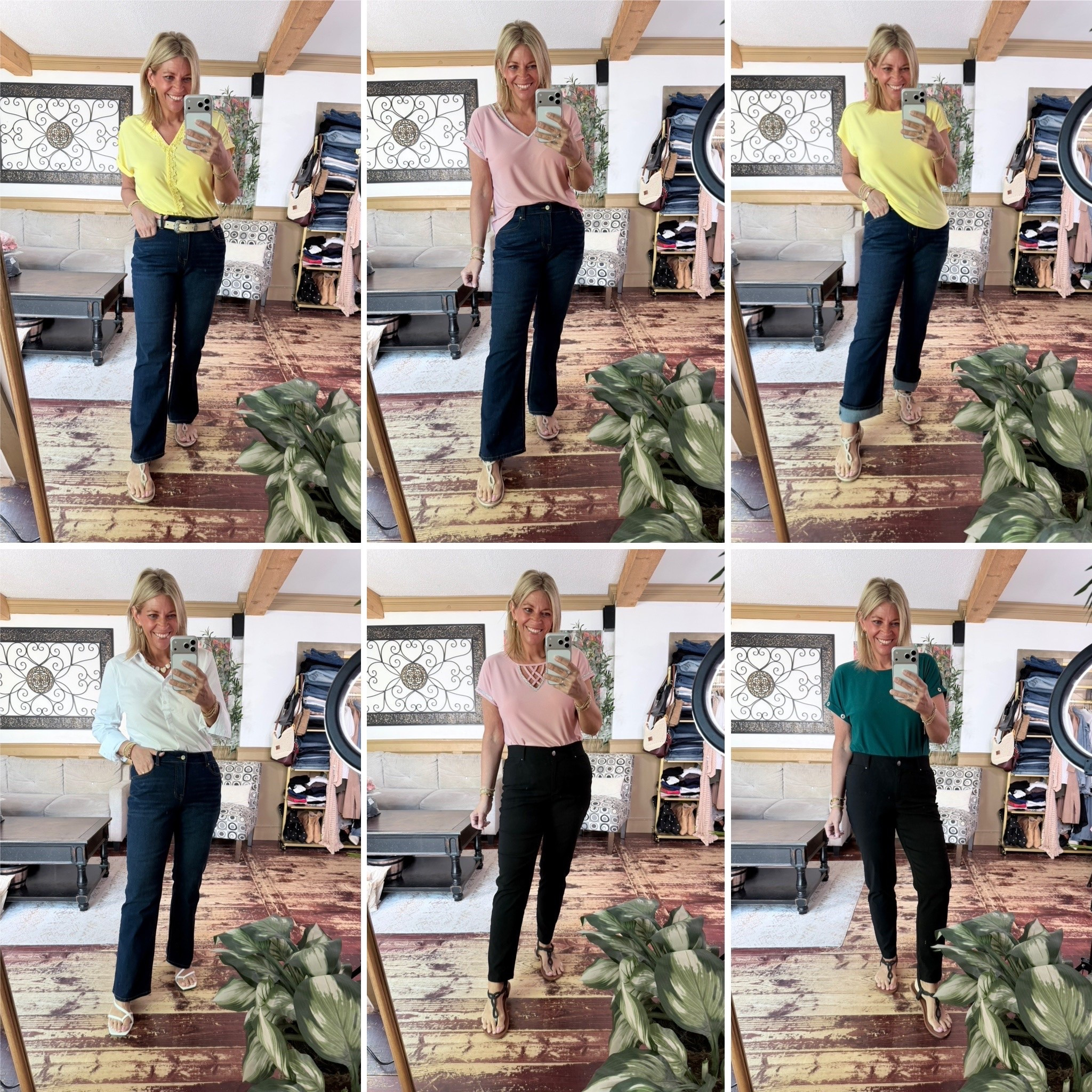 Wear to work or wear casually- these pieces are under $20 and such nice quality. Wearing size 12 in the jeans , size large in all tops and size large in the black stretchy pants but would prefer a 10. (If between sizes size down in these).

#LTKOver40 #LTKWorkwear #LTKMidsize