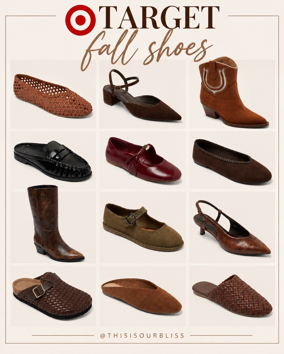 TARGET FALL SHOES 🤎🍂 Target is seriously bringing it with the fall shoes this year! So many designer-inspired styles at Target prices 🙌

From woven flats + clogs to suede slingbacks, loafers & western boots, these are the pairs I’m eyeing for fall. 

Target, target fashion, target, shoes, fall style, fall shoes, trendy, fall shoes, loafers, mules, Maryjane’s ￼

#LTKOver40 #LTKSeasonal #LTKootd