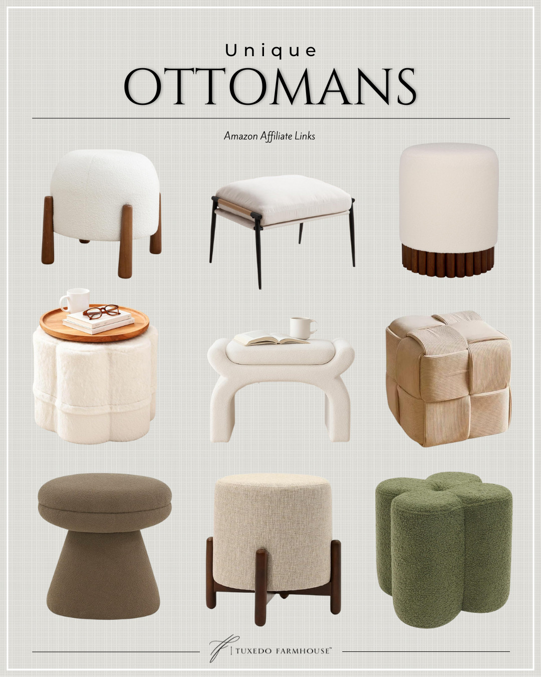 Amazon - Unique Ottomans

Upgrade your seating with these unique ottomans. Perfect for adding comfort and style to any room. #HomeSeating 

 #LTKSeasonal #LTKHome