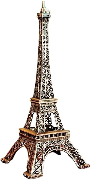 Chinshwehaw Eiffel Tower Statue Decor 7 Inch Alloy Metal Collectible Figurine Replica Souvenir Ro... | Amazon (US)