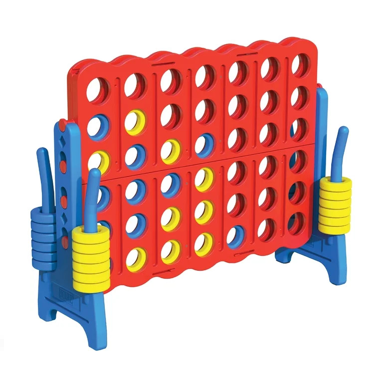 Realplay Jumbo 4-in-a-Row Connect Game \u2013 4ft. Giant Indoor/Outdoor Yard Game with 42 Rings, ... | Walmart (US)