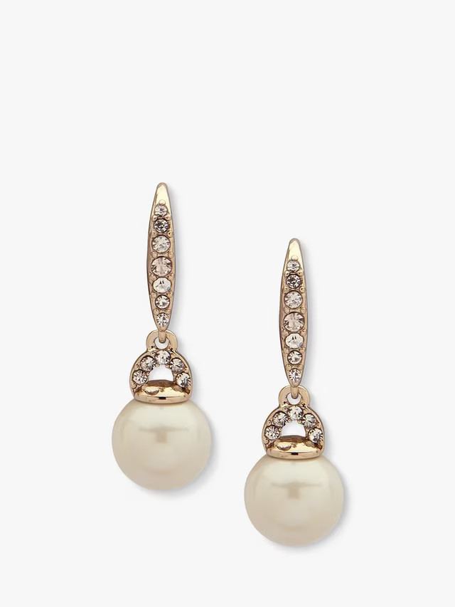 Ralph LaurenLauren Ralph Lauren Glass & Pearl Drop Earrings, Gold | John Lewis (UK)