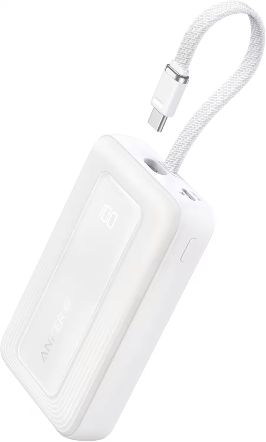 Anker - Zolo Portable charger (10K, 35W, Built-In Dual USB-C Cables) - White | Best Buy U.S.