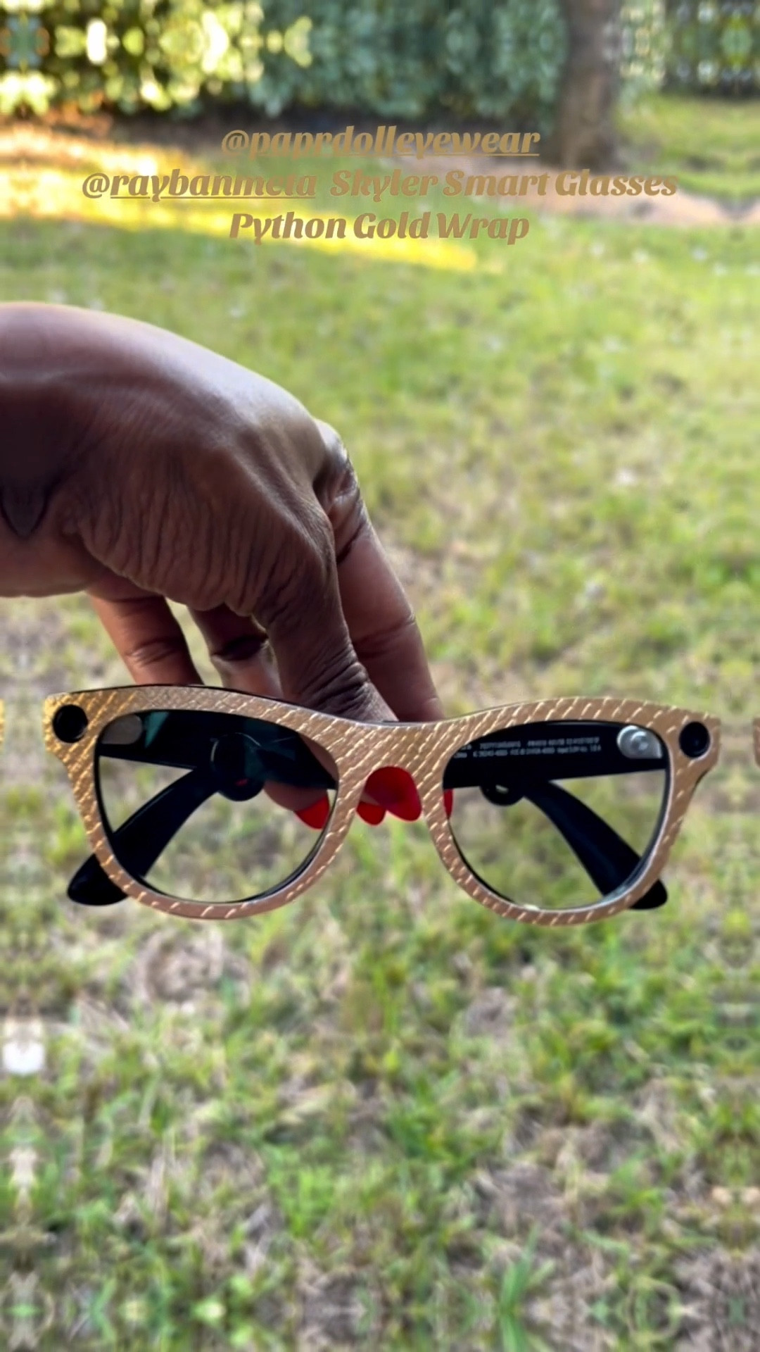 Smart glasses are an investment… so why not multiply the look? 👓✨

I transformed my black Ray-Ban Meta Skyler into a whole new vibe using the reusable Python Gold eyewear wrap from PaparDoll 😍

It’s an easy-to-apply eyewear appliqué that goes right over the front of your frames — no damage, no commitment, and you can remove + reuse it anytime.

Now my smart glasses look like a textured gold python designer pair without buying another set.

One pair. Endless looks. 💛🐍

If you’re investing in smart glasses, this is how you elevate them.

#LTKOver40