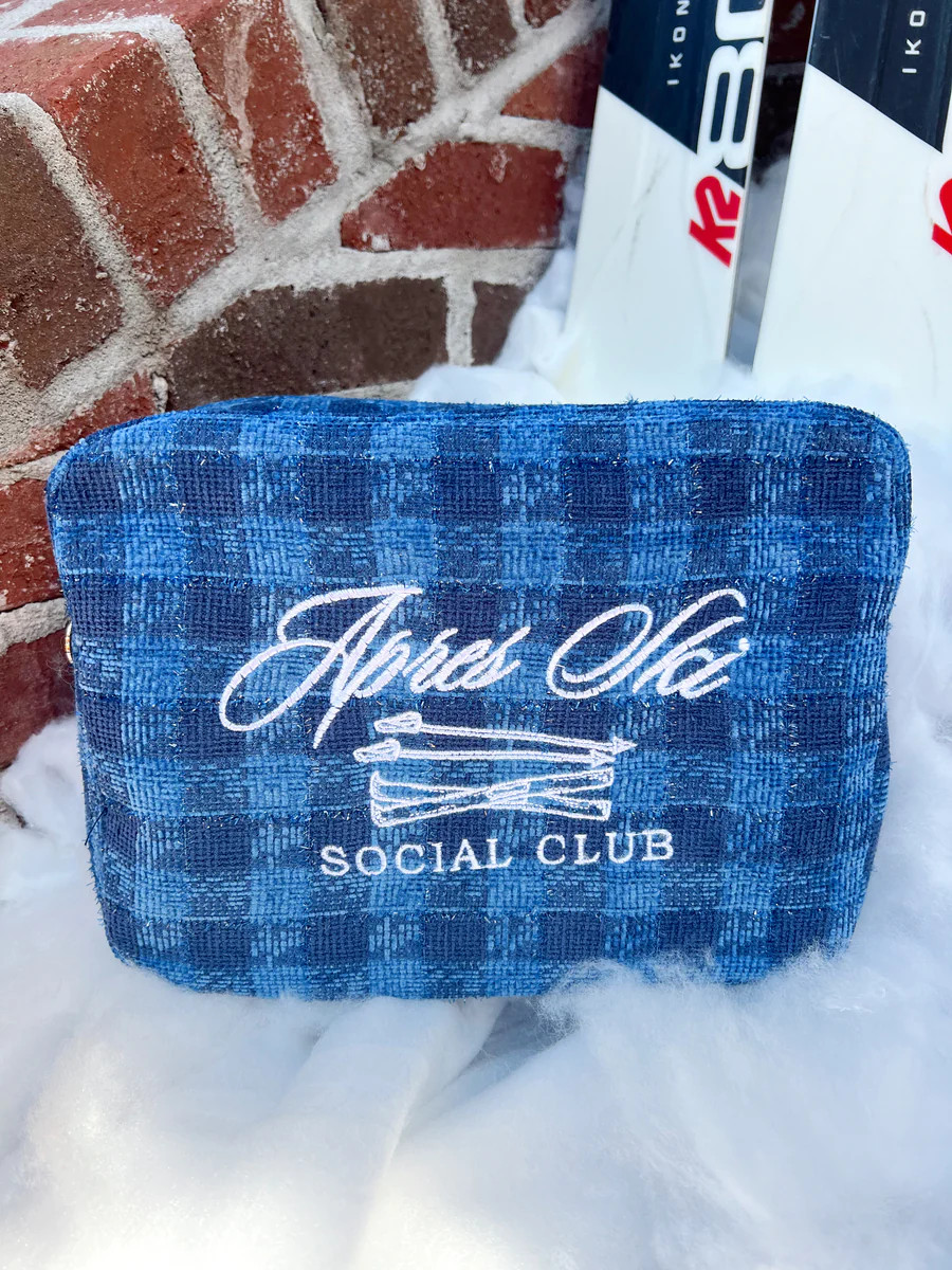 Apres Ski Social Club - Navy Plaid XL Bag | KenzKustomz
