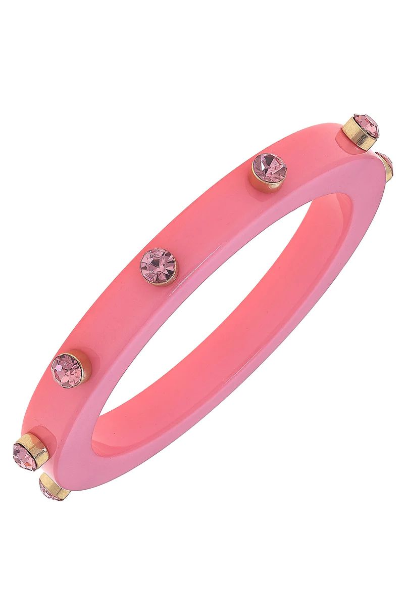 Renee Resin and Rhinestone Bangle in Bubble Gum | CANVAS