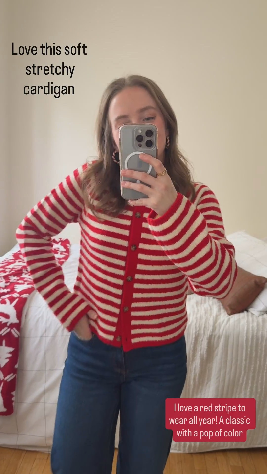 Obsessed with this stretchy striped cardigan from Abercrombie. On stackable sale code AFKATHLEEN. Wearing xs. Cute for the holidays & into the new yearr

#LTKSaleAlert #LTKHoliday