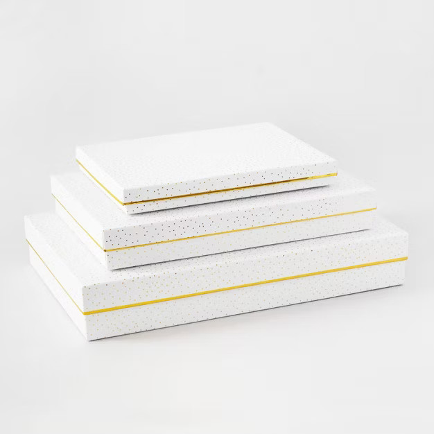 3pk Shirt Box Gold Tiny Dot with Gold Edge - Sugar Paper™ + Target | Target