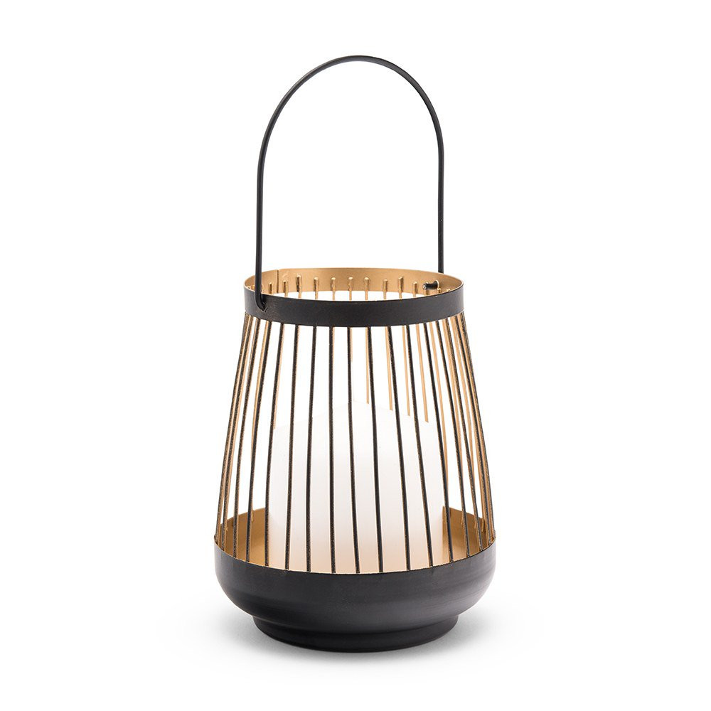 Large Geometric Metal Wire Hanging Lantern - Black & Gold - Walmart.com | Walmart (US)