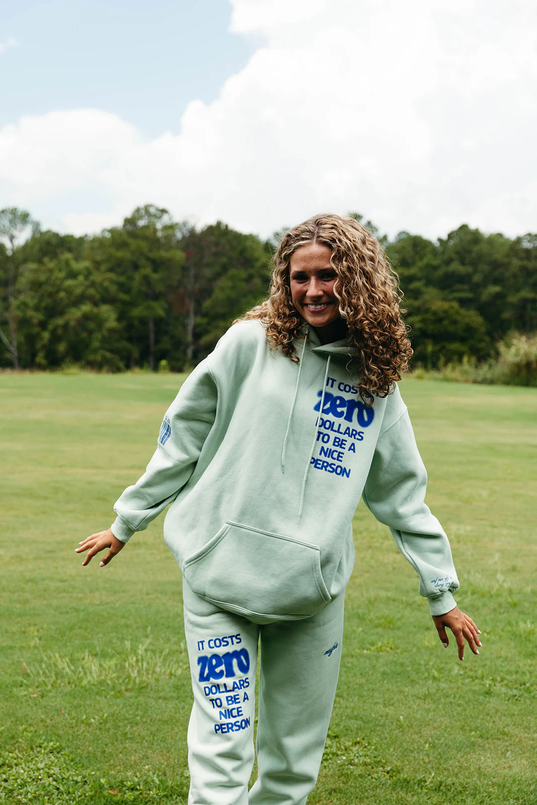 It Costs Zero Dollars Hoodie - Seafoam S/M | Triple Threads