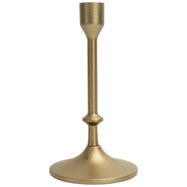 Better Homes & Garden 7.8" Gold Cast Iron Taper Candle Holder, Large - Walmart.com | Walmart (US)