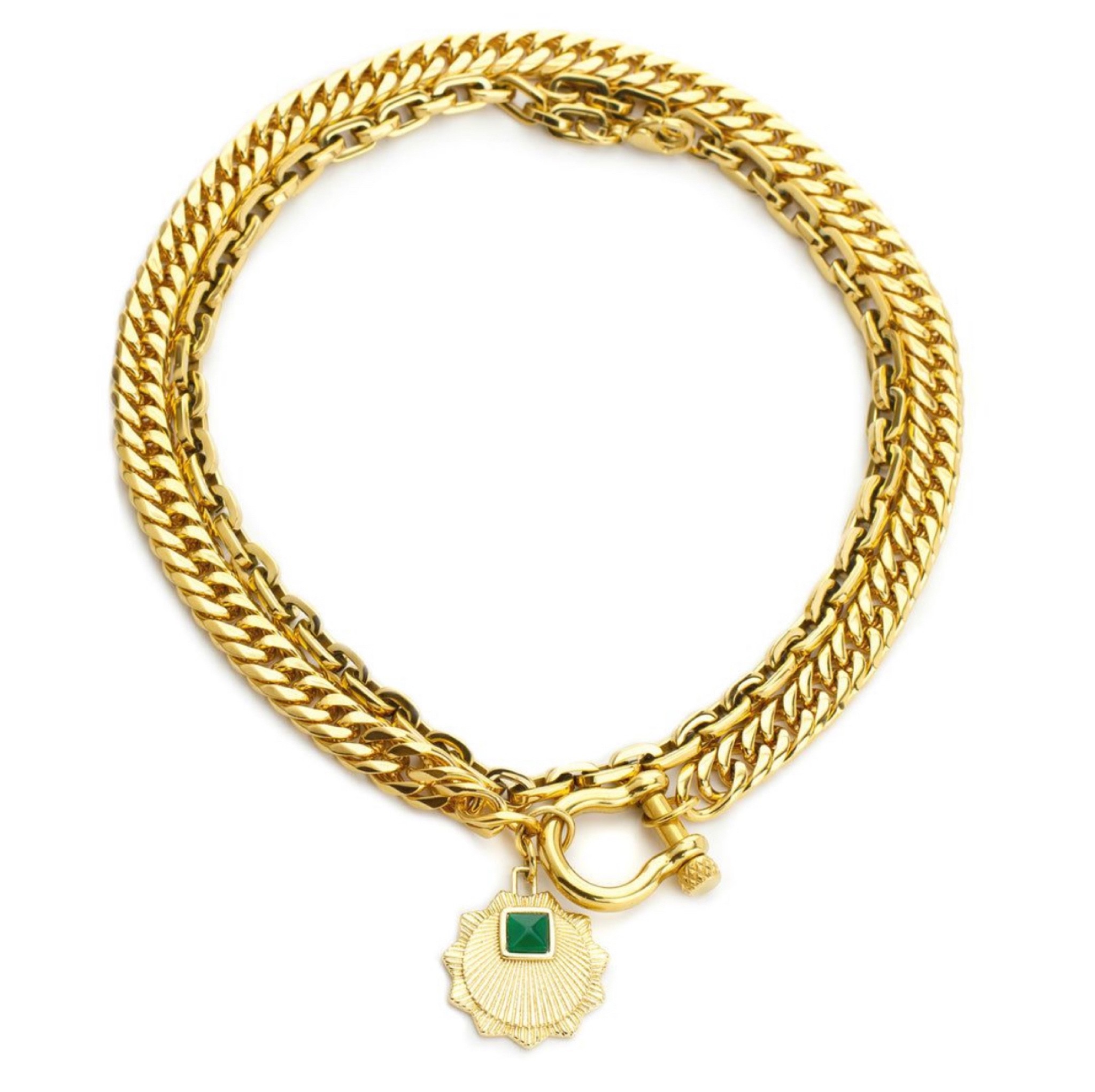 Gold chain necklace set. 
18k gold stainless steel chunky chain with evil eye pendant
#jewelry #gifyideas

#LTKHoliday #LTKSeasonal