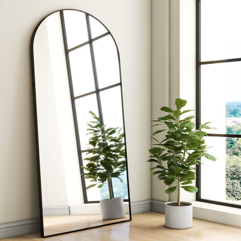 BEAUTYPEAK 71"x30" Full Length Mirror Oversized Arched Body Dressing Floor Mirrors for Standing L... | Walmart (US)