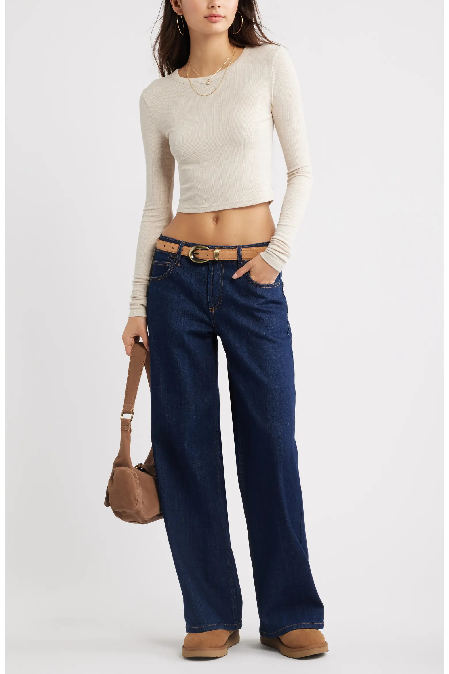 BP. Low Rise Wide Leg Jeans (Highland Wash) (Women) | Nordstrom | Nordstrom