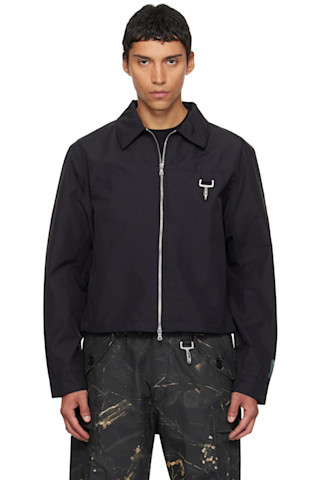 Black Laminated Nylon Work Jacket | SSENSE
