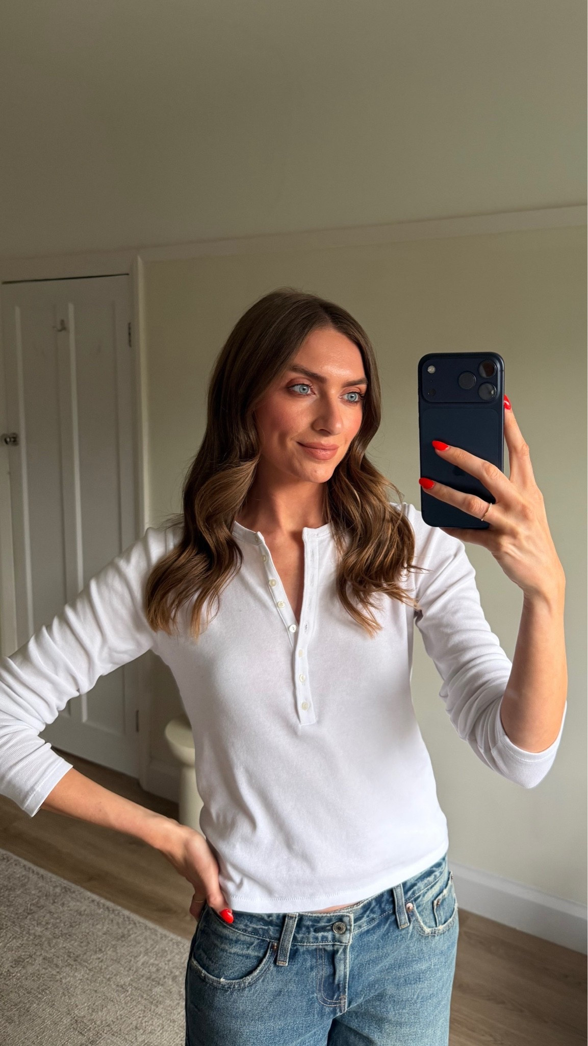 Small in the Henley top
If you want a fitted look size down
Up to 25% off and use: AFEMILY for an extra 15% off on top! 
Ad @abercrombie #abercrombiepartner 
Code AFEMILY is valid from 18/9/26 - 21/9/26
Offer valid in UK and Europe. Exclusions apply. See details online