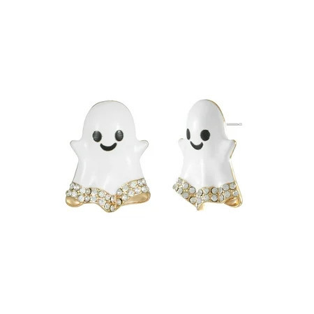 Way to Celebrate Halloween Cute Ghost Earring, White, 1 Pair | Walmart (US)