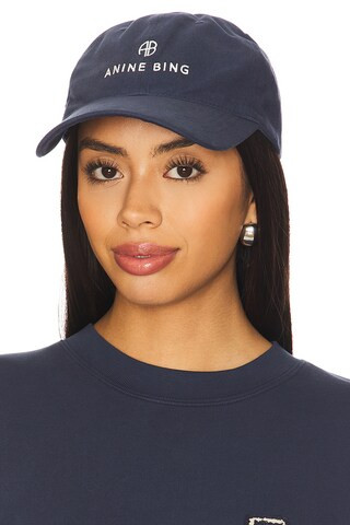 ANINE BING Jeremy Baseball Cap in Washed Navy from Revolve.com | Revolve Clothing (Global)
