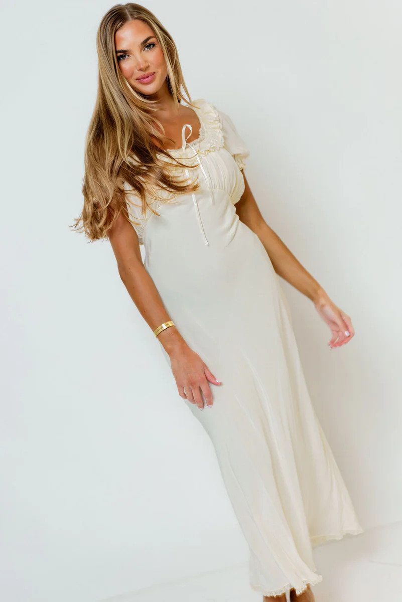 Little House Midi Dress in Cream | Worth Collective