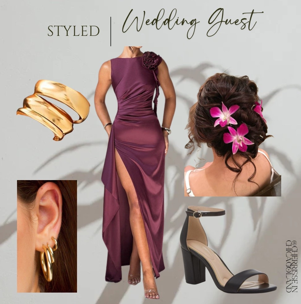 Feeling like a floral dream in this stunning purple gown! Perfect for a wedding guest look, especially with this romantic flower-adorned hairstyle. ✨💜 #WeddingGuestStyle #ElegantInPurple

#LTKBeauty #LTKWedding #LTKStyleTip