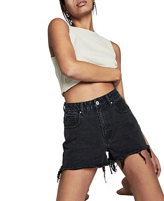 COTTON ON Women's High Mom Denim Short & Reviews - Shorts - Juniors - Macy's | Macys (US)