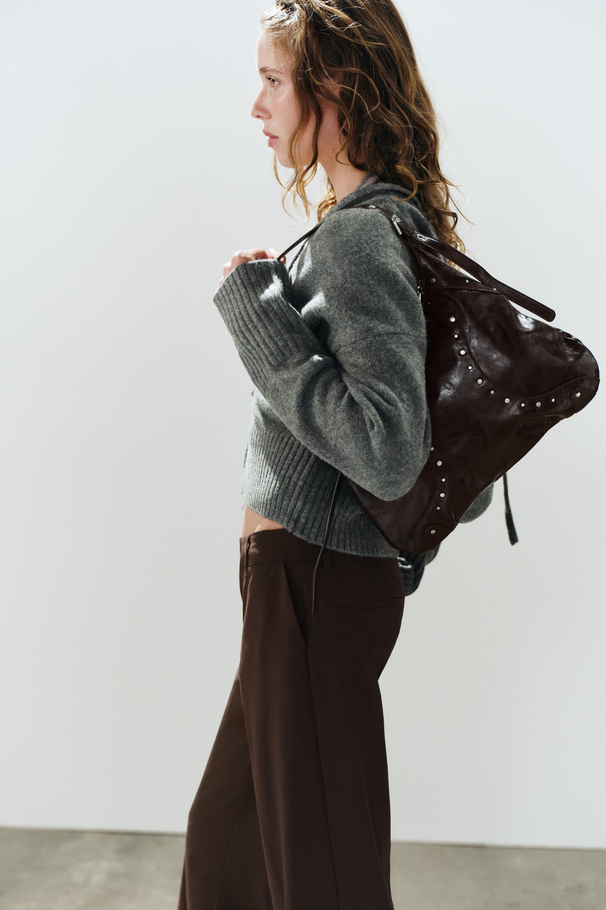 STUDDED SHOULDER BAG | Zara UK