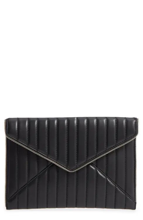 Rebecca Minkoff Leo Quilted Leather Clutch | Nordstrom