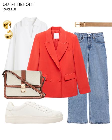 Denim jeans blazer white shirt and white trainers sneakers 

#LTKitbag #LTKshoecrush #LTKstyletip