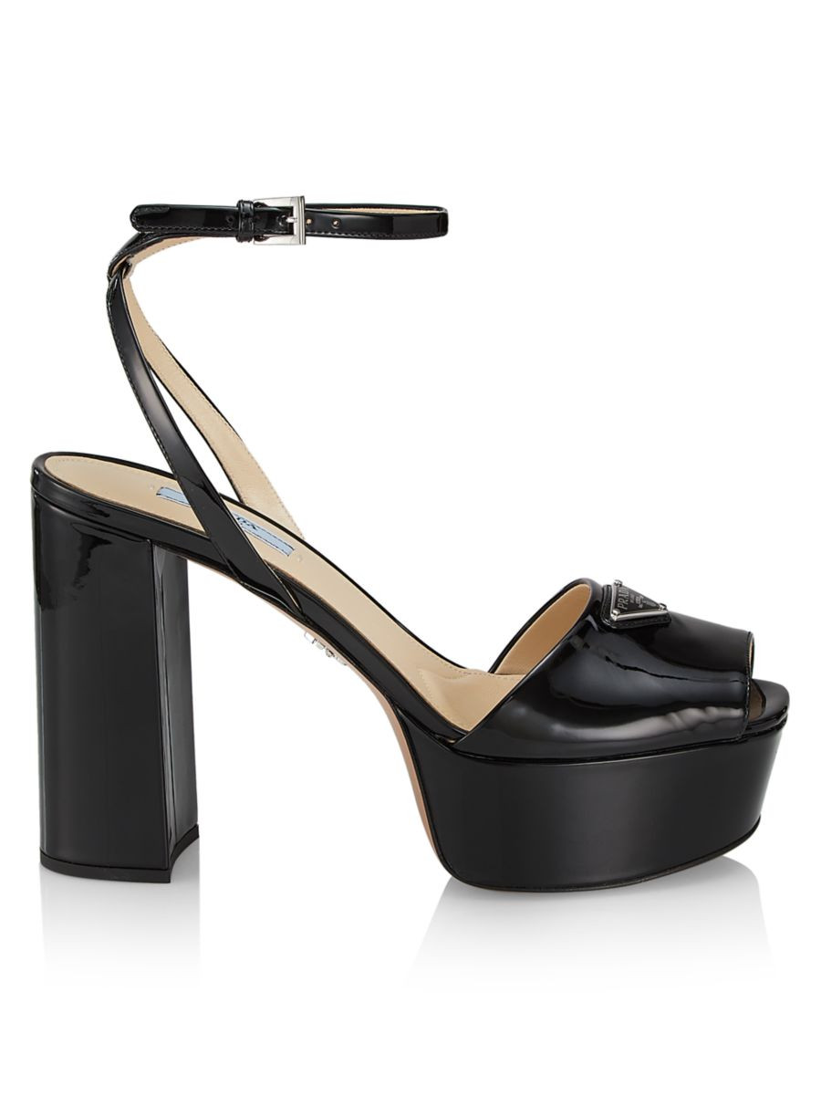 Raso 115 Logo Patent Leather Platform Pumps | Saks Fifth Avenue