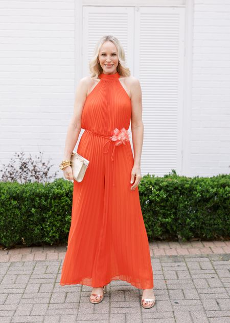 This high neck pleated jumpsuit is so fabulous for your spring events, weddings or date night!
Runs true to size.
Code: MEGAN20 saves 20%

Wedding Guest Dress, orange jumpsuit, spring fashion, spring wedding, garden wedding, jumpsuit, cocktail attire

#LTKstyletip #LTKover40 #LTKwedding