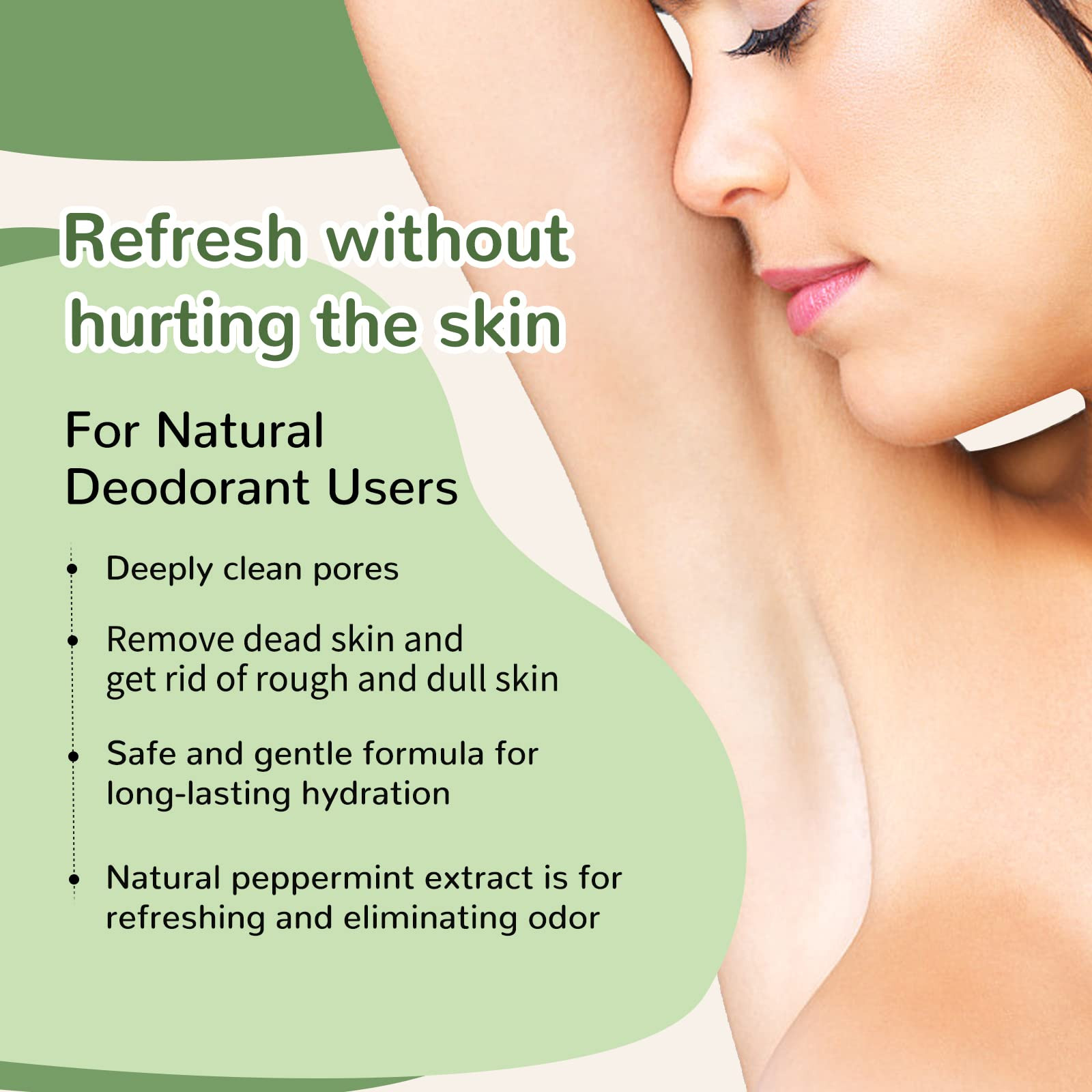 Armpit Detox Scrub 8.8 oz with Peppermint, Aloe Vera and Walnut Shell Powder, Underarm Scrub Help... | Amazon (US)