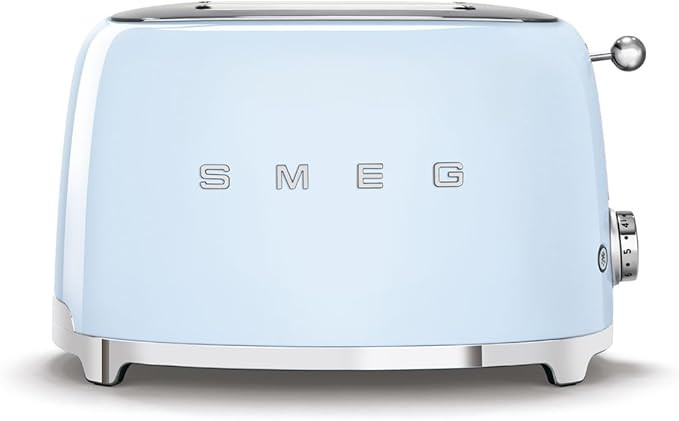 SMEG 2 Slice Toaster with 6 Presets and Defrost Function and Removable Crumb Tray TSF01PBUS, Past... | Amazon (US)
