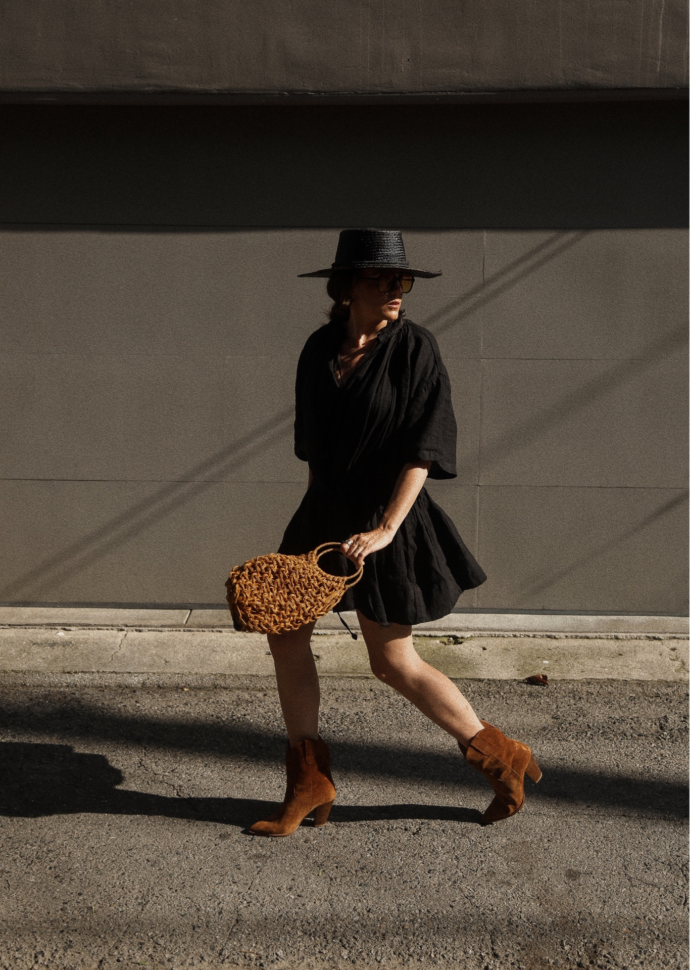 Summer to fall transitional outfit idea with boots (dress runs large, size down 1 size; boots are tts)

#LTKSeasonal